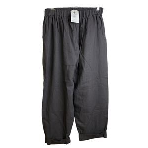 Farmhouse Frocks Poppy Wide Leg Pants Womens Medium Taupe Elastic Amish NWT